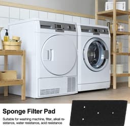 Vier vervangende drogerfilters Geschikt voor Bauknecht Privileg en Whirlpool HX 481010716911 drogers, inclusief sponsfilterpads Geschikt voor warmtepompdrogers en condensdrogers, met afmetingen van 230x115x14 mm. — thumbnail 3