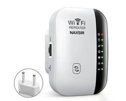 NAXSIR WiFi Repeater / Signaalversterker - 2 Werkmodi (Repeater + AP), WPS One-Touch Koppeling,Compatibel met Alle Routers