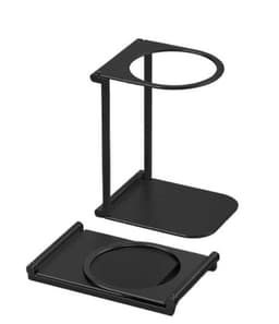 Draagbare koffiemachinehouder, aluminiumlegering, opvouwbaar, lichtgewicht accessoire met metalen frame voor buitenkoffiemachine - zwart. — thumbnail 1