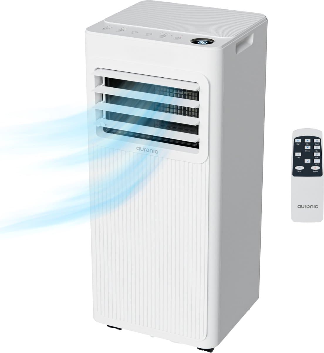 Auronic Mobiele Airco - 9.000 BTU - 3-in-1 - Airconditioning met 2 Raamafdichtingskits - Ventilator - Ontvochtiger - tot 25m² koelen - Wit — afbeelding 1