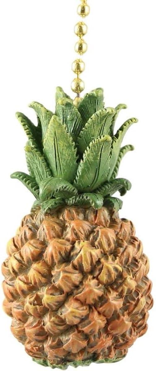 Ananas Plafondventilator - Tropische Ventilator - Keuken Ventilatie - Handgeschilderd Polyresin - 2 inch - Geel — afbeelding 1