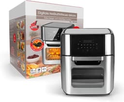 RVV® Heteluchtoven - Oven - Airfryer Oven - Roestvrij Staal - Zilver- 36cm x 33cm x 38cm — thumbnail 7