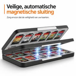 BOTC 24 Slots Game card case Geschikt voor Nintendo Switch - beschermhoes - micro SD kaart houder - Silicone Slots - Zwart — thumbnail 5