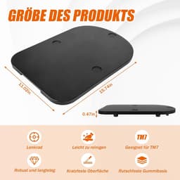 Keukenmachine Glijplank - Rolplank Accessoire - Apparaat Verplaatsen - Met Wielen Bamboe - 41x30 cm - Zwart — thumbnail 5