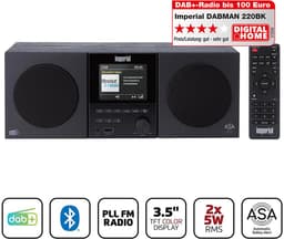 Imperial DABMAN-220BK - DAB+ / FM Radio - Bluetooth - Stereo - USB - Zwart — thumbnail 1