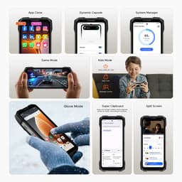 DOOGEE Vmax2 Robuuste smartphone 5G - 6.78 inch 120Hz - 48GB RAM - 512GB ROM - 22000 mAh 120W - Android 16 - 200MP AI camera - IP68/IP69K - NFC,GPS - Telefoons 2026 nieuw - Zwart — thumbnail 2