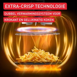 Heteluchtfriteuse XL - Airfryer Groot - Snelle Maaltijden Bereiden - Extra Crisp Technologie - 1000 Gram Capaciteit - Zwart — thumbnail 3