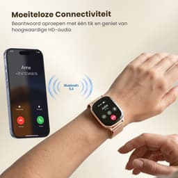 Avalue Smartwatch Dames & Heren - 1,8" AMOLED - Bluetooth Bellen - Hartslag & Bloedzuurstof - Slaaptracker - - Meerdere Sportmodi - Geschikt voor Android en iOS - Rose Gold en Wit — thumbnail 5