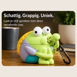 Lelijke Vis Case voor AirPods Pro / Pro 2 – Grappige Cartoon Oortelefoon Beschermhoes van Zacht Siliconen met Karabijnhaak, Shockproof, Lichtgewicht en Cadeauwaardig — thumbnail 4