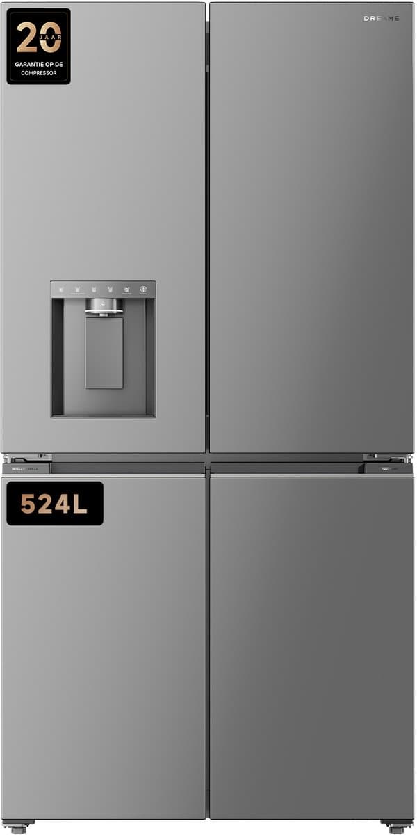 Dreame FizzFresh™ Koelkast DRC560WMXEEUP – Side-by-side met SparklingBar, IceDUO Automatische IJsmaker, MatteSilk RVS, 456 liter, WiFi, Energieklasse E — afbeelding 1
