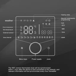 Slimme Thermostaat - Programmeerbare Regelaar - Comfortabel Huis - App Bediening - ±1℃ Nauwkeurig - Wit — thumbnail 3