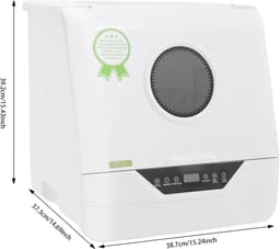 Tafelvaatwasser - Compacte vaatwasser - Keuken Gemak - Hoge Temperatuur Sterilisatie - Voor 2-5 personen - Wit — thumbnail 5