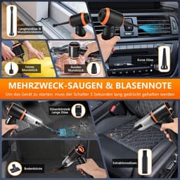 Kruimeldief draadloos - Handstofzuiger - Autostofzuiger - Miniopvang — thumbnail 5
