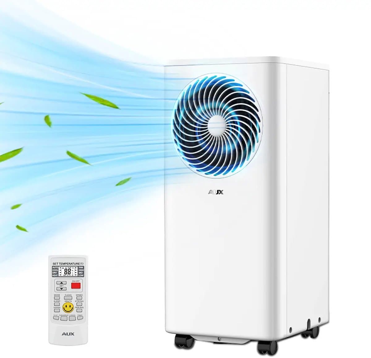 AUX 3-in-1 mobiele airconditioner 9000 BTU (Tot 36m2) , energieklasse A, wifi & afstandsbediening, 4 standen, zelfdemping, koelmiddel R290, wasbaar filter, inclusief raambeugel — afbeelding 1