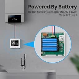Slimme Thermostaat - Temperatuurregelaar - Verwarming Regelen - Wifi App Bediening - 86x86x28 mm - Wit — thumbnail 5