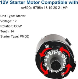 Startmotor Grasmaaier - Motor Starter - Gazon Onderhoud - Hoge Koppel - One Size - One Color — thumbnail 2