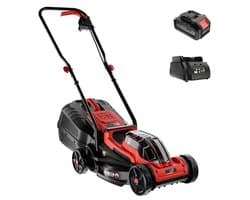 Elektrische Grasmaaier - Accu Grasmaaier Handmaaier - Gazon Onderhouden - Brushless Motor - 320mm Maaibreedte - Zwart