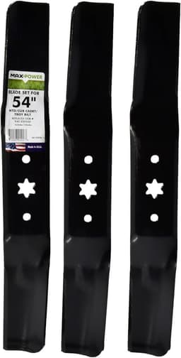Grasmaaier messen - Reserveonderdelen - Gazononderhoud - Koolstofstaal - 3 stuks 47.3 cm - Zwart — thumbnail 4