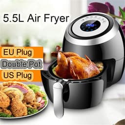 Airfryer Huishoudelijk - Olievrije Friteuse - Lekker Koken - LCD-aanraakscherm - 5.5L Capaciteit - Multi — thumbnail 2