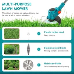 Elektrische grastrimmer, draadloze elektrische grastrimmer, 18 V, draadloze grasmaaier met automatische vrijgave, elektrisch gereedschap voor de tuin — thumbnail 2