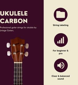 Ukulele Snaren Carbon Strings US-019 - Ukulele snaren - Transparant - Lintage Guitars — thumbnail 2