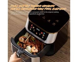 Heteluchtfriteuse – Airfryer - Airfryer Oven - 12L - 2000W - Touch Display - Airfryer Zonder Olie - Kijkvenster - RVS - Hoge Temperatuur - Zwart