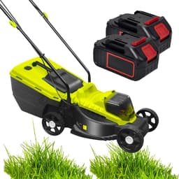 Accu Grasmaaier - Elektrische Grasmaaier - Gazon Onderhoud - Borstelloze Motor - 35L Opvangbak - Groen Zwart — thumbnail 1