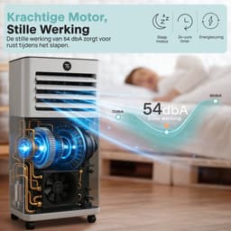 SereneLife Mobiele Airco- 7000 BTU - Airconditioning met WiFi - Air Conditioner met Afvoerslang voor Slaapkamer en Woonkamer — thumbnail 6