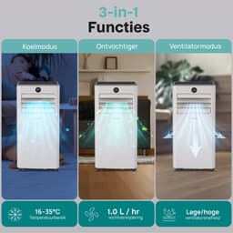 SereneLife Mobiele Airco- 7000 BTU - Airconditioning met WiFi - Air Conditioner met Afvoerslang voor Slaapkamer en Woonkamer — thumbnail 4