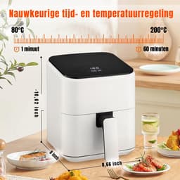 KAD® Mini-Heteluchtfriteuse - Airfryers - Airfryer xxl - Wit - 26 x 21cm x 28cm — thumbnail 2