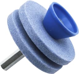 Grasmaaier Mes Slijper 2pcs - Blauw Corundum Dubbele Laag - Duurzaam en Robuust - Geschikt voor Elektrische Handboor - ShopVlot — thumbnail 5