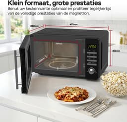 Turbotronic MW20 Vrijstaande Magnetron - Microwave - 20 Liter - Zwart — thumbnail 4