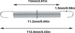 Cosensi- Grasmaaier Onderdeel GX10120 - Compatibel met John Deere - Gegalvaniseerd Staal - Afmetingen 112,4 x 11,2 x 1,5 mm - Duurzaam - Betrouwbare Prestaties - Maaieronderdeel — thumbnail 5
