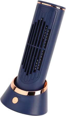 Bladeless Torenventilator - Stille Ventilator - Persoonlijke Koeling - 3 Snelheden Instelbaar - 30x15x15cm - Blauw — thumbnail 5