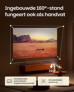 Beamer 1080P Draagbaar - Mini Projector met Accu, Google TV, Autofocus en Bluetooth Speaker — thumbnail 5
