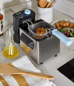 Elektrische friteuse 1,5 liter | 1000W met instelbare thermostaat en overheatingbeveiliging — thumbnail 4