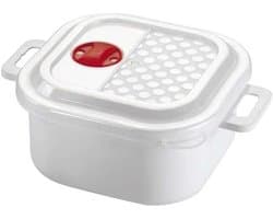 Microgolf Kasserol - Magnetron Bakje - Voedsel Opwarmen - Met Ventiel Deksel - 11 liter - Wit