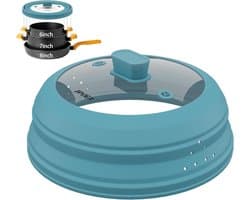 Inklapbare Magnetron Deksel Spatbescherming met Ventilatie - Hittebestendig en Vaatwasmachinebestendig