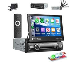 ESSGOO 1-DIN autoradio – 7-inch HD elektrisch klapscherm – Apple CarPlay en Android Auto