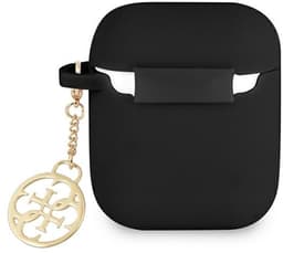 Guess Charms Silicone Case voor Apple Airpods 1 & 2 - Zwart — thumbnail 2