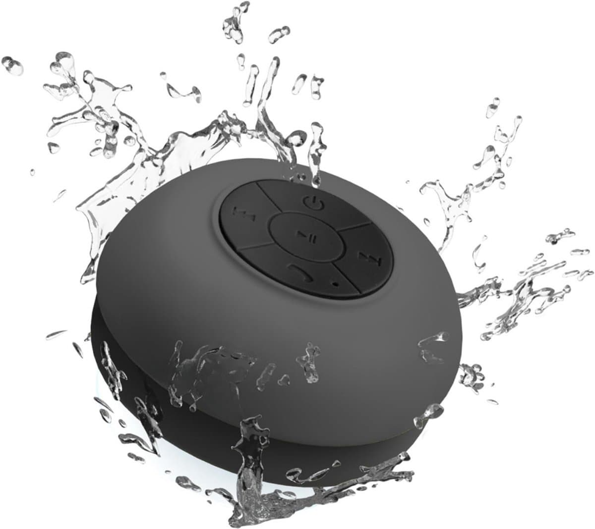 YOR® Douche Speaker - Badkamer Speaker - Douche Speaker Bluetooth - Zwart - 4cm x 5cm x 3cm — afbeelding 1