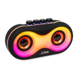 Party Light & Sound - PARTY-OWL - Bluetooth Speaker met LED in Uil Design op Batterij - USB, MicroSD, AUX - Mat Zwart — thumbnail 1