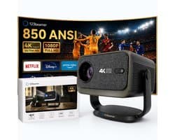 123Beamer - A2 - Projector - 14.000 Lumen - Android 13 - Projector - Full Hd 4K