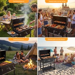 Damenzo - Barbecue - Barbecue houtskool - Grill - Grill apparaat - Bbq - Bbq houtskool - 71x42.5 cm - Zwart — thumbnail 5