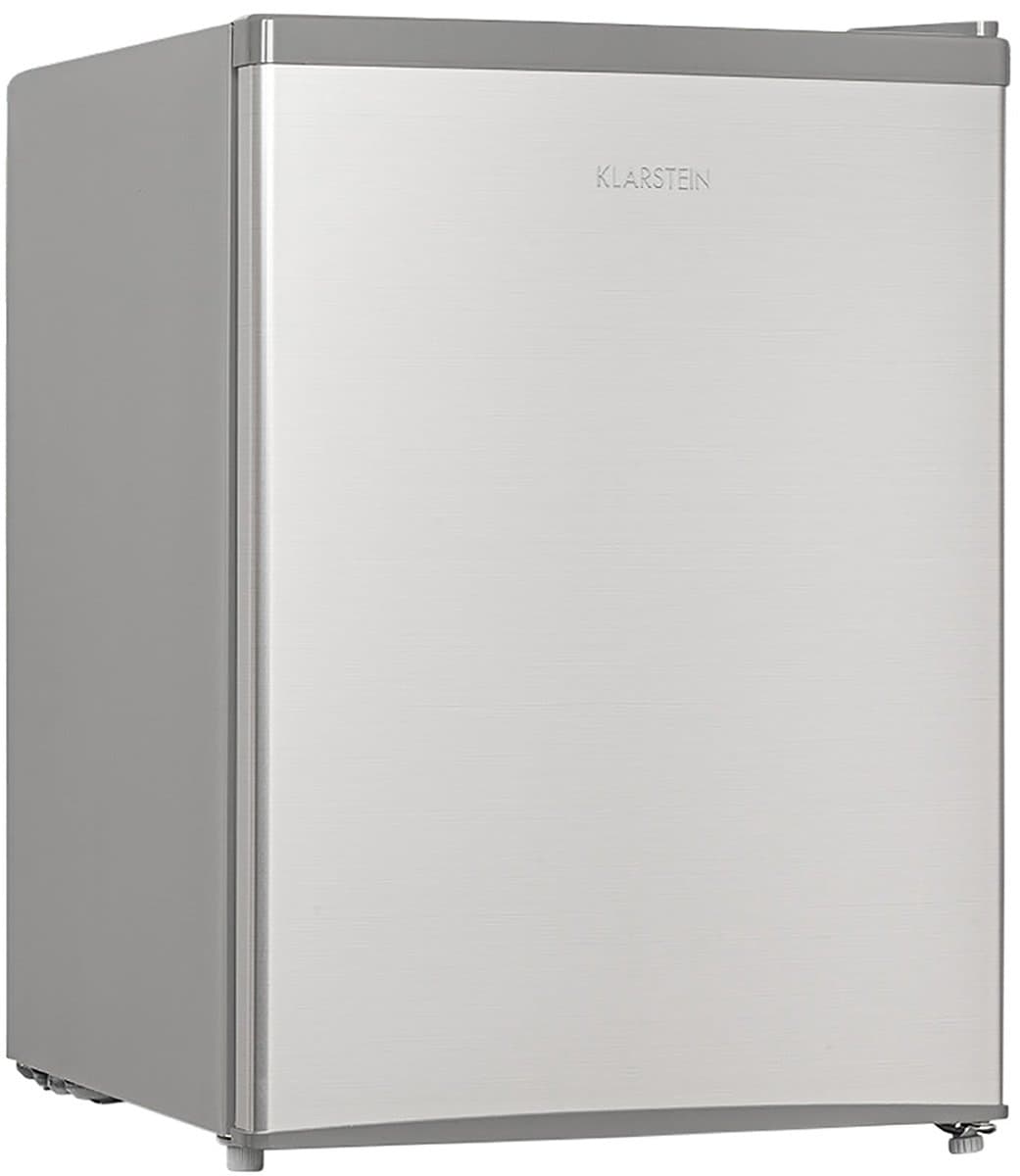 Klarstein Cool Kid - Drankenkoelkast, minikoelkast, minibar, 66 liter inhoud, 109 kWh/jaar, vrijstaand, 45 x 63 x 51 cm (B x H x D), 42 dB, grijs / geborsteld roestvrij staal - 4L - voor Bar - Drankkoelkast - Drankenkoeler — afbeelding 1