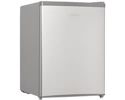 Klarstein Cool Kid - Drankenkoelkast, minikoelkast, minibar, 66 liter inhoud, 109 kWh/jaar, vrijstaand, 45 x 63 x 51 cm (B x H x D), 42 dB, grijs / geborsteld roestvrij staal - 4L - voor Bar - Drankkoelkast - Drankenkoeler
