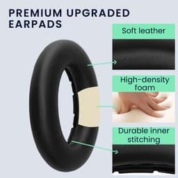 kwmobile 2x oorkussens geschikt voor Sennheiser Accentum Plus - Earpads voor koptelefoon in zwart — thumbnail 3