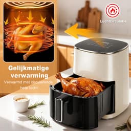Airfryer 6L Grote Capaciteit – Hetelucht Friteuse Zonder Olie – Multifunctionele Air Fryer – Digitaal Temperatuur en Timer – Keuken Airfryer — thumbnail 7