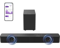ULTIMEA Poseidon R3T 2.1-kanaals soundbar met draadloze subwoofer, app-bediening, soundbar voor Smart TV, Bluetooth 6.0, HDMI, optisch