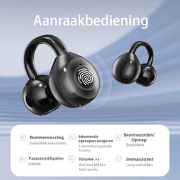 M100 - Open Ear Oortjes - Oortjes Draadloos - Sport Oordopjes - AI vertaalfunctie - 5.4 Bluetooth - Clip On - Hardlopen - 48 uur - Spatwaterdicht - XP67 - Oorclips - Paars — thumbnail 4